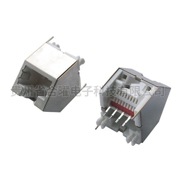 MJ88-WX11-JL1 45度角PCB JACK ８P8C带屏蔽